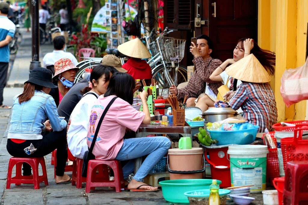 vietnam, hanoi, meal, street kitchen, street food, meeting point, stool, hanoi, hanoi, hanoi, hanoi, street food, street food, street food, street food, street food